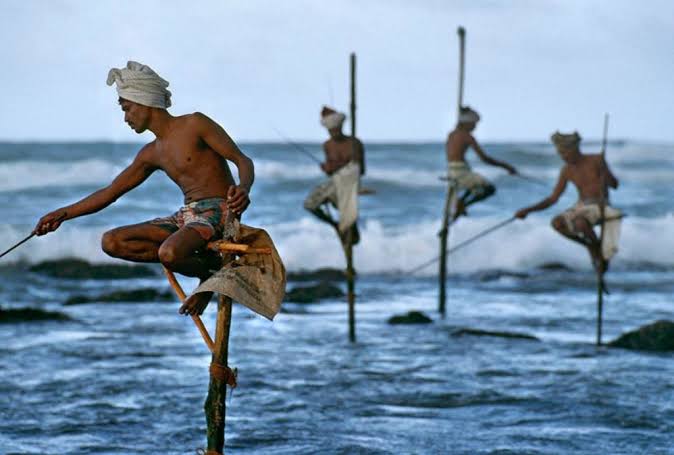 Stilt fishermen on the South Coast