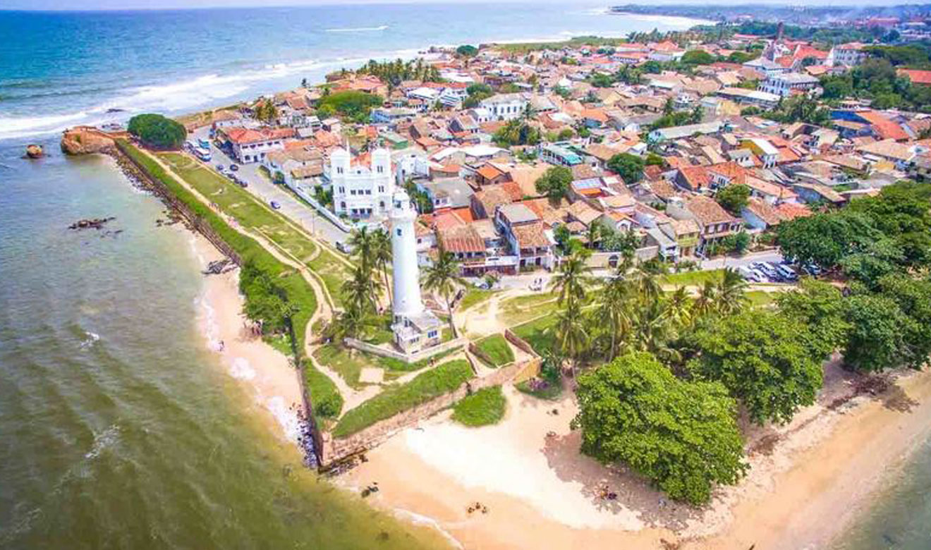 Galle Fort ramparts overlooking the Indian Ocean